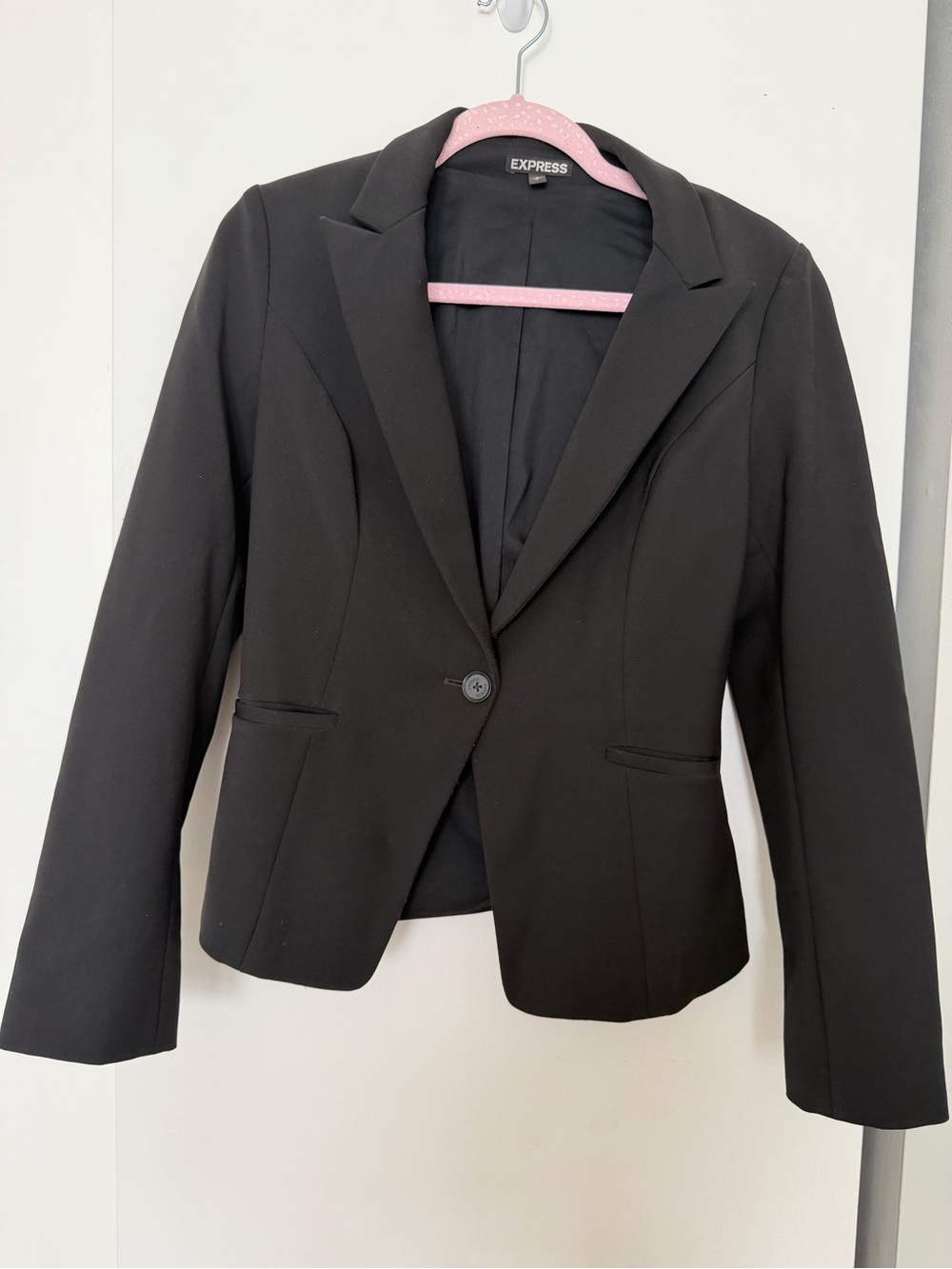 EXPRESS Women's Black Tailored Single-Button Blazer